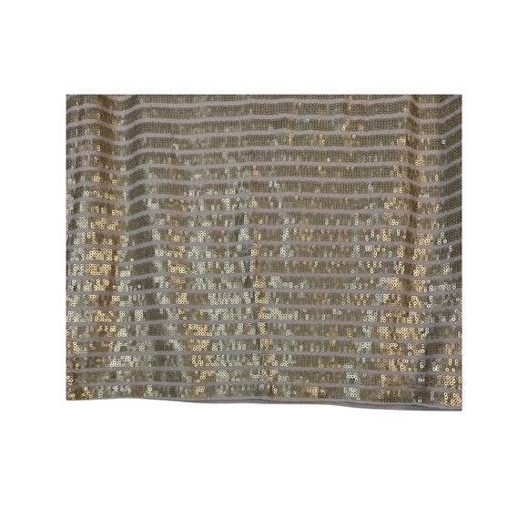 Tart Beige & Gold Sequins Pull On Bodycon Stretchy Chic Mini Skirt Size M - Picture 3 of 9